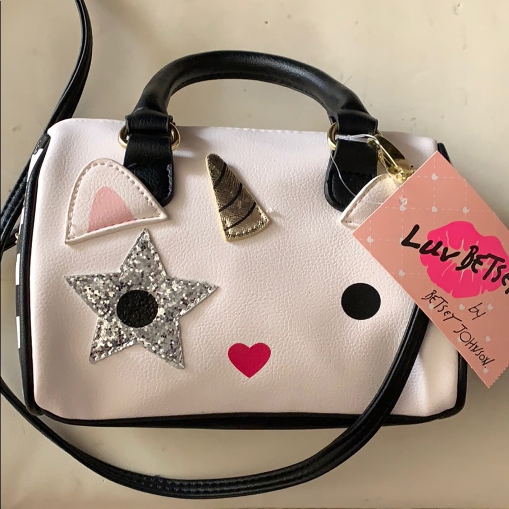 Betsey Johnson barrel crossbody bag